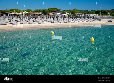 Crystal Clear Blue Water Of Legendary Pampelonne Beach Near Saint