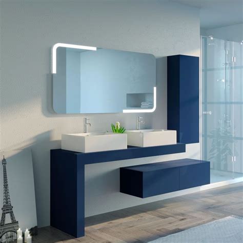 Meuble De Salle De Bain Melizzano Bleu Saphir Distribain