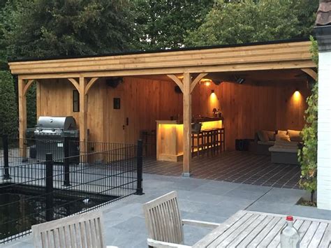 Houten Tuinhuizen Overkapping Overdekt Terras Tuinhuizen Tuin