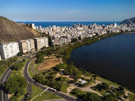 Vista Aérea Da Lagoa Rodrigo De Freitas Zona Sul Do Rio De Janeiro