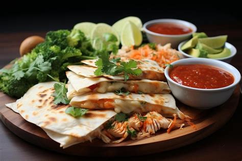 Premium Photo Thai Red Curry Chicken Quesadilla