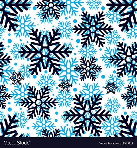 Snowflake seamless pattern Royalty Free Vector Image