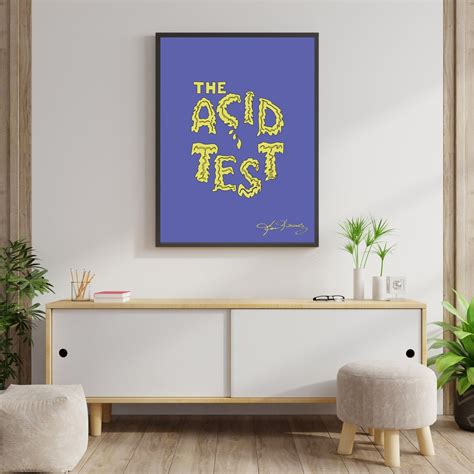 Ken Kesey Artwork Poster The Acid Test Printable Wall Art Ken Kesey