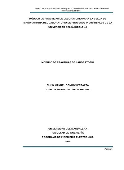 SUBRUTINAS Módulo de prácticas de laboratorio para la celda de