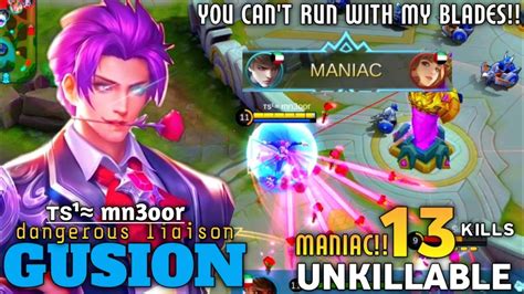 GUSION MANIAC UNSTOPPABLE ROSE DAGGER KILLS FAST HAND GUSION