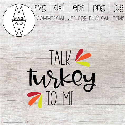 Talk Turkey To Me SVG Turkey SVG Turkey Day SVG Etsy