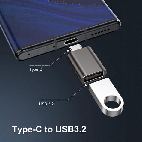 Usb C Adapter 10gbps Usb C Converter Data Transfer And Charging Otg Hemp Grey Ebay