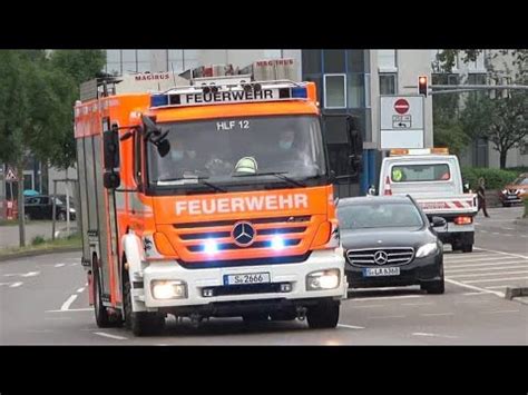 Feuerwehr Stuttgart Alarmfahrten Der Feuerwache Feuerbach Youtube