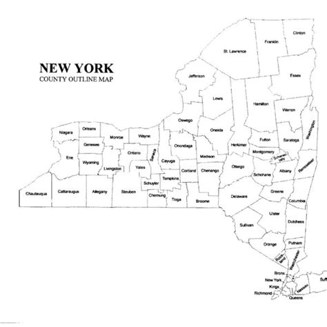 New York County Map – Jigsaw-Genealogy