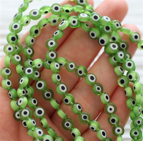 Pc Mm Evil Eye Beads Bulk Round Evil Eye Beads On Strand Flat