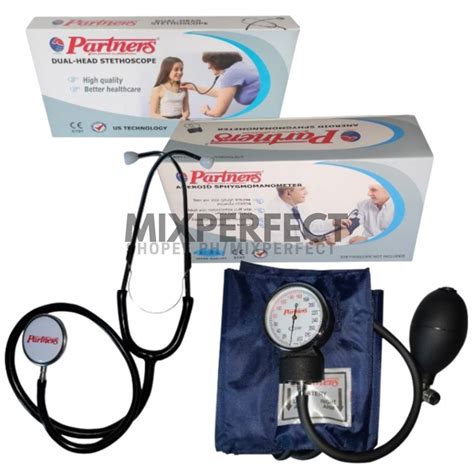 Partners BP Apparatus Set Aneroid Sphygmomanometer With Stethoscope