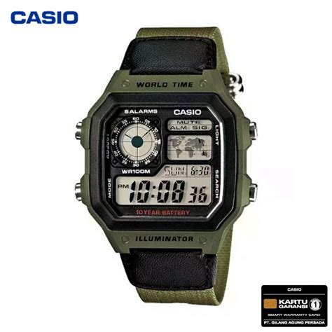 Jual Jam Tangan Pria Casio Ae Whb B Original Ae Whb Hijau