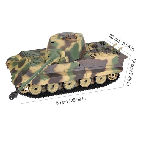 Tanktoyd High Simulated Heng Long 3888a 1 2 4ghz 1 16 Escala German King Tiger Henschel Rc