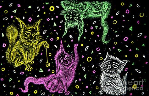 Cats From The Multiverse Drawing By Yu V Fine Art America