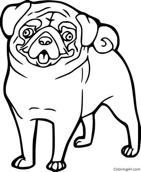 Pug Coloring Pages Free Printables Coloringall