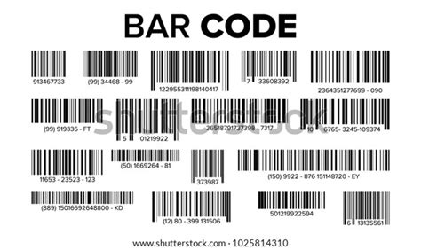 Bar Code Set Vector Universal Product Stock Vector Royalty Free