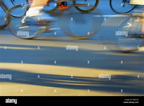 bike racers on street racing Stock Photo - Alamy