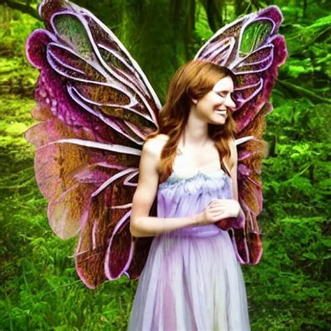 A Fairy With Beautiful Wings In The Woods Stable Diffusion