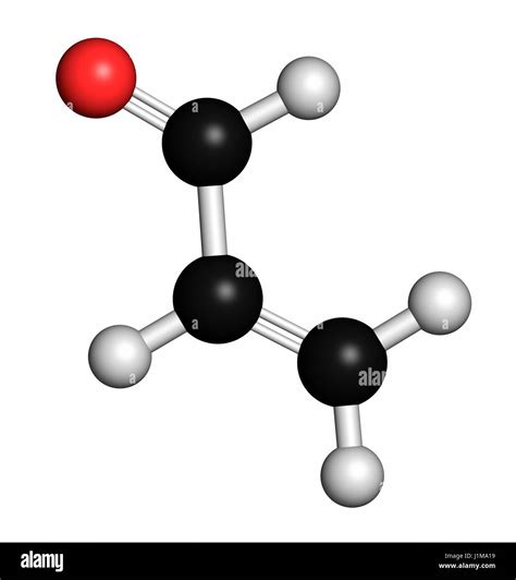 Acrolein Propenal Molecule Toxic Molecule That Is Formed When Fat Or