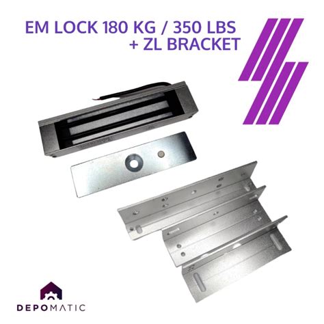 Jual Emlock Magnet Lock Door 180 Kg 350 Lbs With Bracket ZL Access