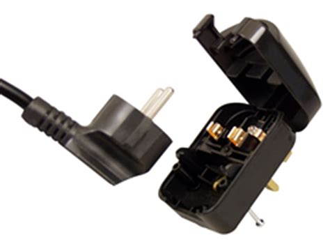 BS-1363-5 SCP-3 13amp SİYAH Euro-UK adaptör