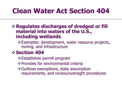 Ppt Clean Water Act Section Basics Powerpoint Presentation Free