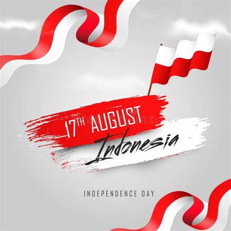 17th August Indonesian Independence Day Banner Or Poster Design Stock Illustration