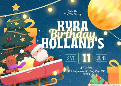 22+ Christmas Birthday Invitation Templates