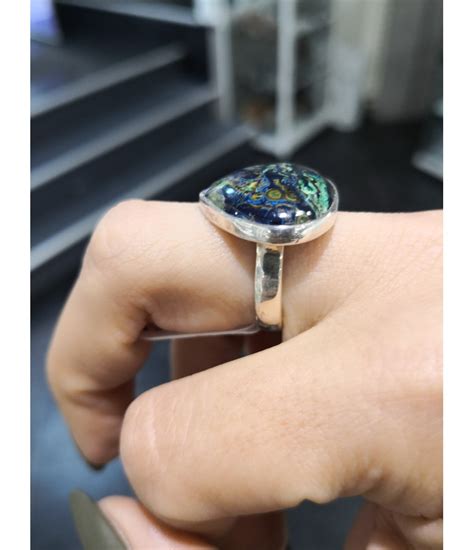 Azurite Bague Goutte