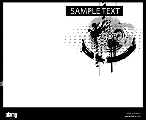 sample text on grungy design Stock Photo - Alamy