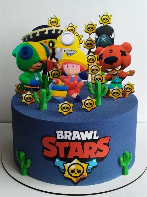 Geniales Decoraciones De Tortas De Brawl Stars Para Fiesta Infantil