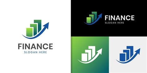 Growth Arrow Logo Design For Data Finance Investment Building Invest