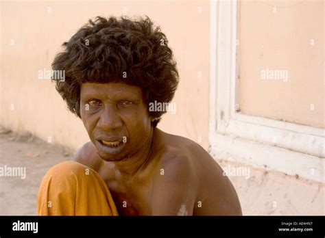 Street beggar Kerala India Stock Photo - Alamy