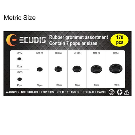 Ecudis Pcs Rubber Grommet Firewall Hole Plug Set Electrical Wire