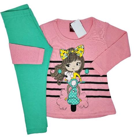 Kit Lote 6 Conjuntos Feminino Inverno Roupa Infantil Menina Atacado 1 2