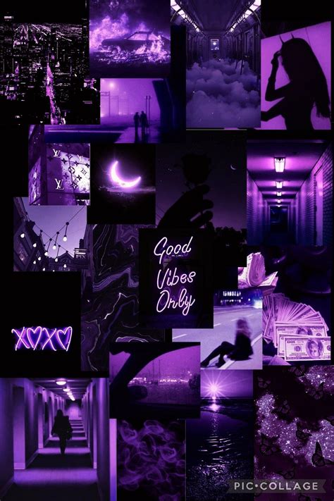 Purple Collage Wallpaper Iphone Black And Purple Wallpaper Preppy