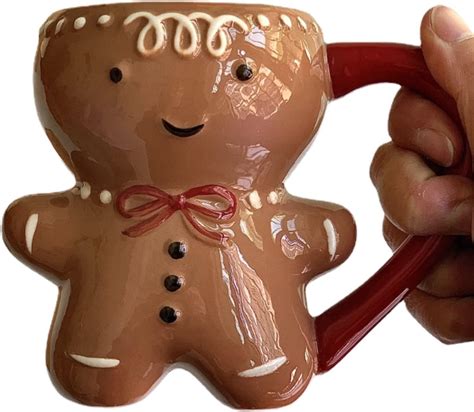 Amazon Laupvxa Gingerbread Man Mug Christmas Gingerbread Coffee