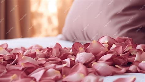 Premium Photo Rose Petals In Bed Romance And Fresh Conditioner