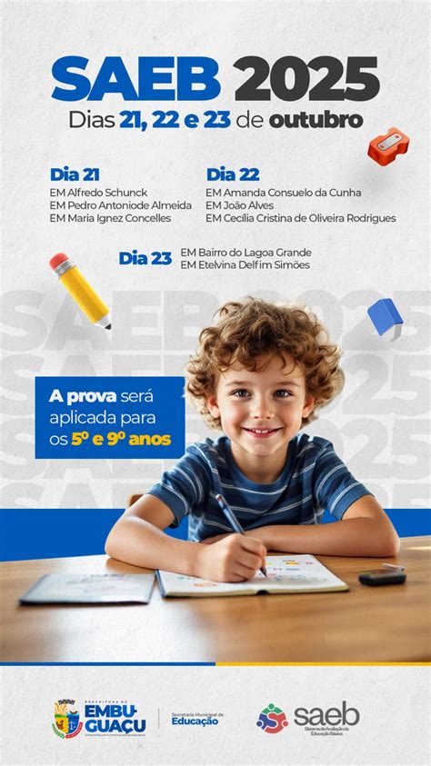 Saeb 2025 Quando Será - SAEB 2025 - Prefeitura de Embu-Guaçu
