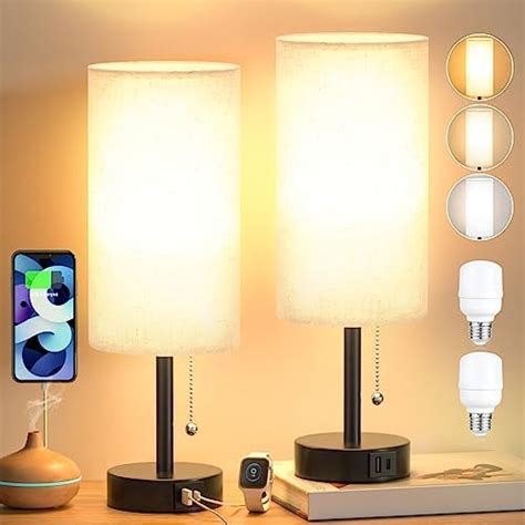 Seealle Usb Bedside Table Lamp Modern Beside Table Lamp With Usb