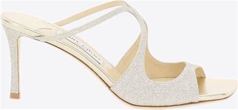 Jimmy Choo Anise 75 Glittered Mules ShopStyle