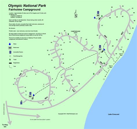 Olympic National Park Fairholme Campground Map Olympic National Park