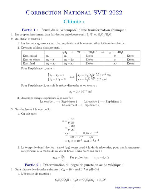 Correction Examen National Physique Bac Svt Biof Correction Hot Sex