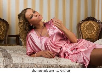 Sexual Blonde Sitting On Bed Boudoir Stock Photo 107397425 Shutterstock