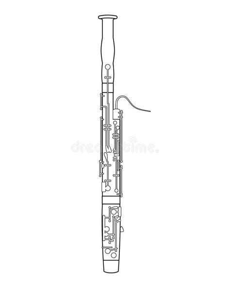 Bassoon Instrument Drawing