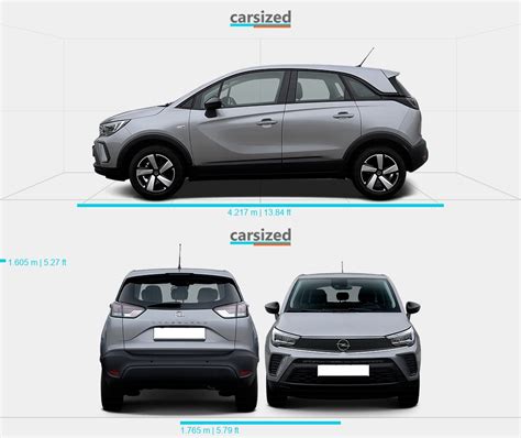 Opel Crossland X Present Dimensions Front View