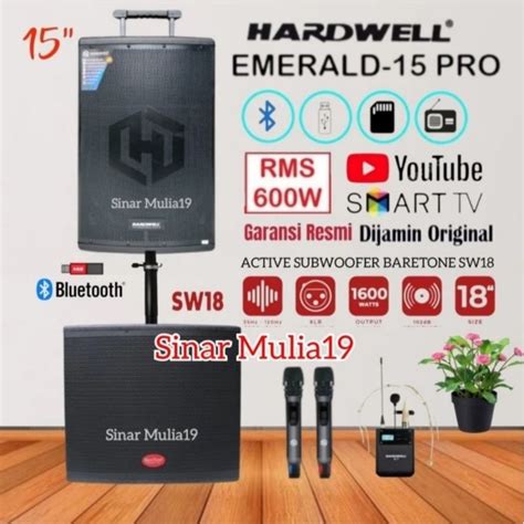 Jual Paket Sound System Karaoke Speaker Aktif Inch Hardwell Emerald