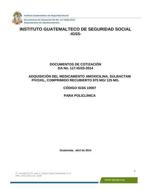 Pdf Instituto Guatemalteco De Seguridad Socialacuerdo A La Ley