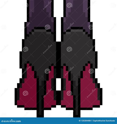 Vector Pixel Art High Heel Stock Vector Illustration Of Pair 120284488