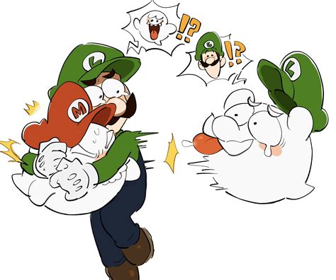 Mario Luigi Boo And Boo Mario Mario And 1 More Drawn By Mimimi